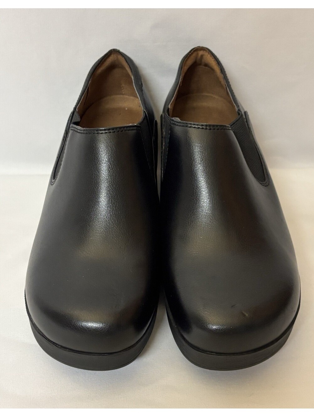 Shoes For Crews 43233 Kelsey Black Leather Slip On Work Clogs Women Size 5.5 New